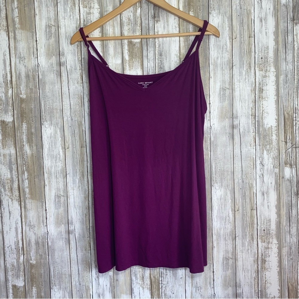 Lane Bryant Fitted Stretch Cami Tank Top Dark Purple Women’s 26/28 Plus Size - Picture 3 of 7